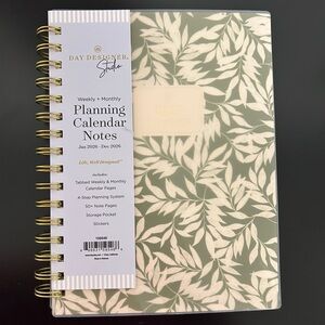 Day Designer Green and White Planner